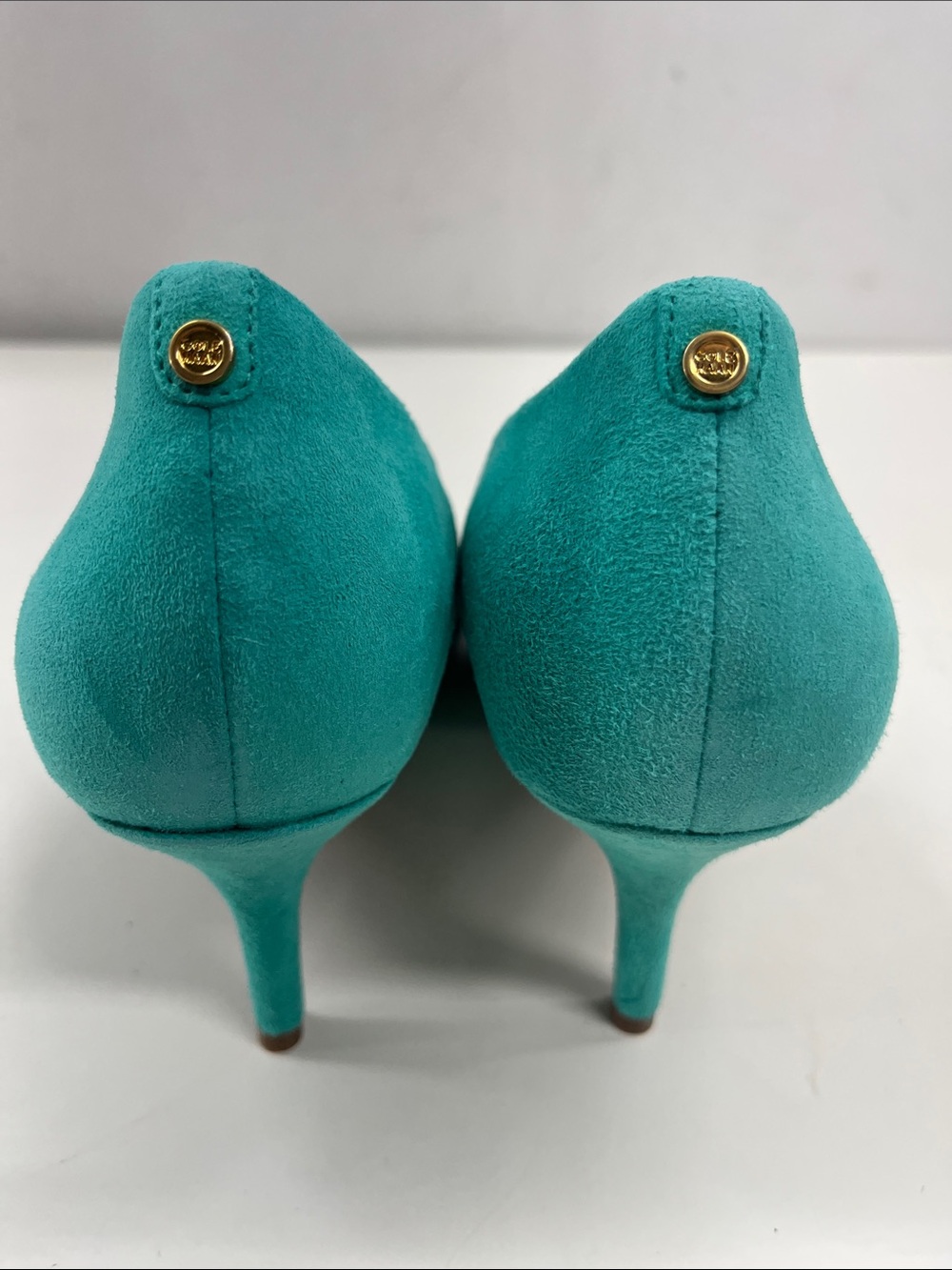 New Cole Haan Go-To Park Pump Teal Suede Size 8.5 - Picture 4 of 7